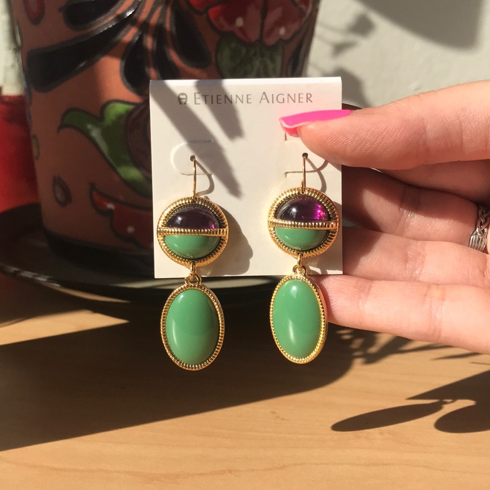Colorful dangling earrings!